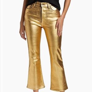(NWT) Frame's Le Crop Mini Boot Gold Coated Denim